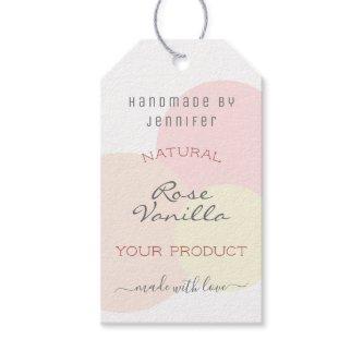 Customize Whole Text Pretty Pastel Colors on White Gift Tags