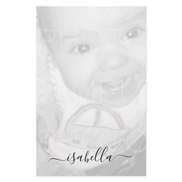 Customize Your Black White photo Monogram name Stationery