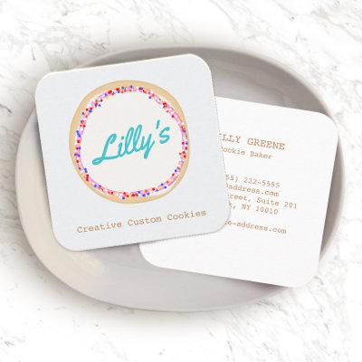 Customized Bakery Personalized Cookie Logo Square