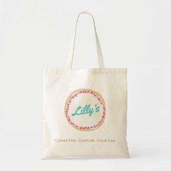 Customized Bakery Personalized Cookie Logo Square  Tote Bag