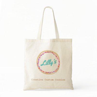 Customized Bakery Personalized Cookie Logo Square  Tote Bag
