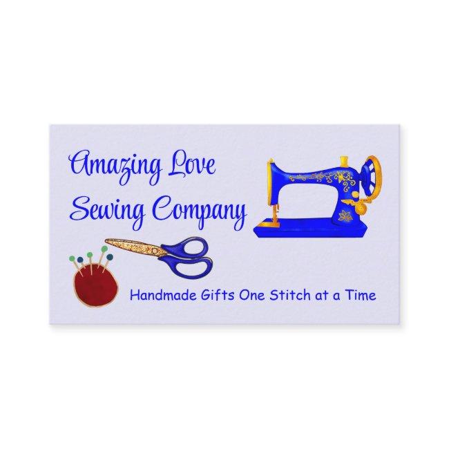 Customized Blue and Gold Sewing Machine 2