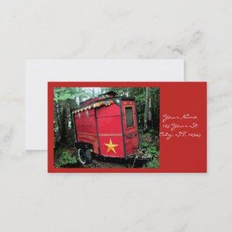 Customized Red Gypsy tiny caravan