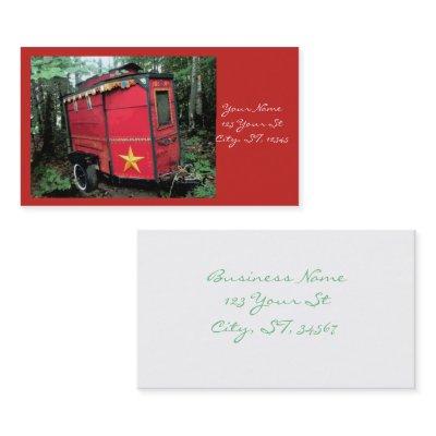 Customized Red Gypsy tiny caravan