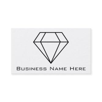 Cut Diamond Line Art, Modern Gemstone