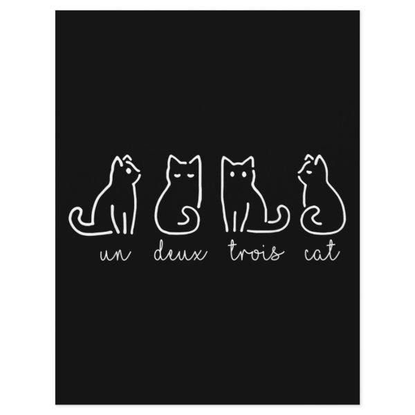 Cute Abstract Un Deux Trois Cat French Kitty Letterhead
