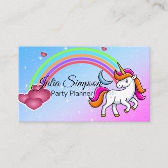 Cute, Adorable Unicorn, Rainbow,Kids Party Planner