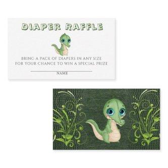 Cute Alligator Green Diaper Raffle Baby Shower