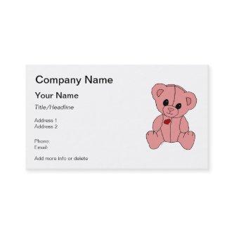 Cute and Happy Pink Teddy Bear