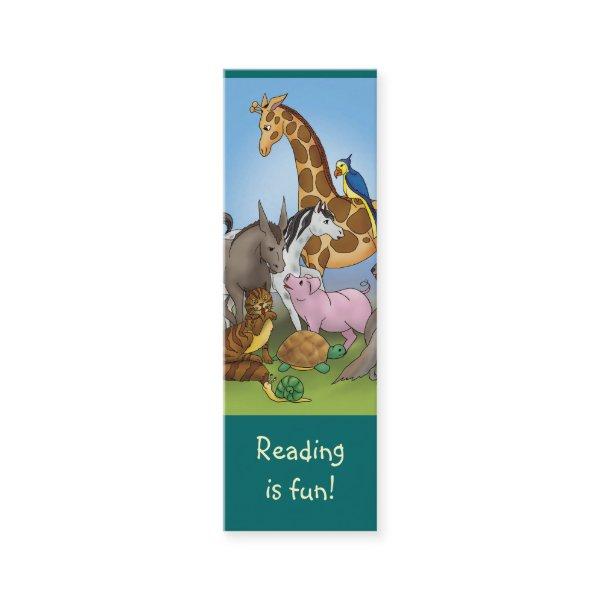 Cute Animals bookmark for young books lovers! Calling Card