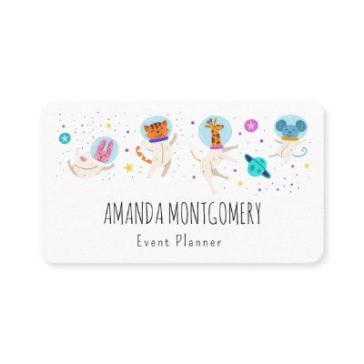 Cute Astronaut Animals Floating in Space