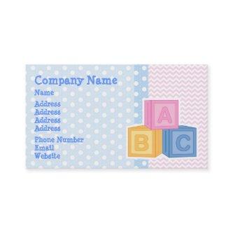 Cute Baby ABC Blocks Polka Dot
