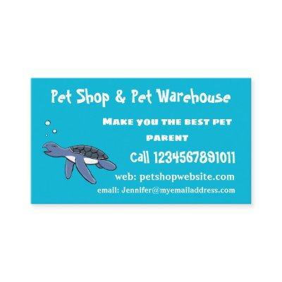Cute baby sea turtle cartoon illustration