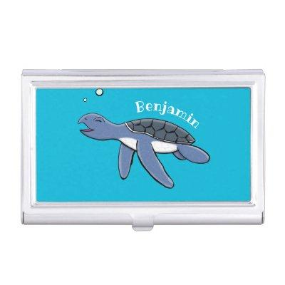 Cute baby sea turtle cartoon illustration  case