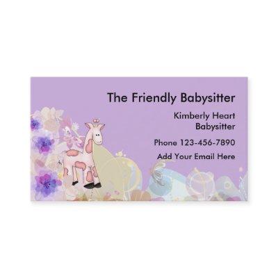 Cute Babysitter Businesscards