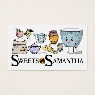 Cute baking ingredients bakery