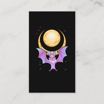 Cute Bat Crescent Pastel Goth Moon Kawaii