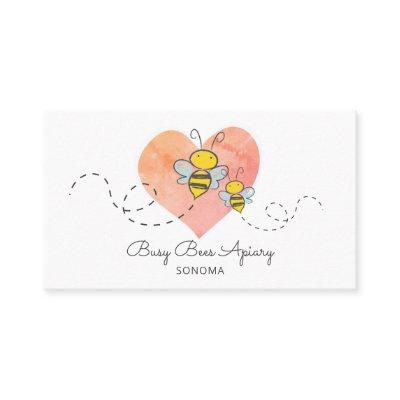 Cute Bee Apiary Beekeeper Logo