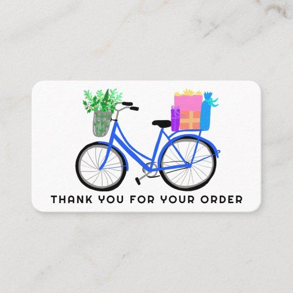 Cute Bike Gifts Customer Order Thank You QR Code