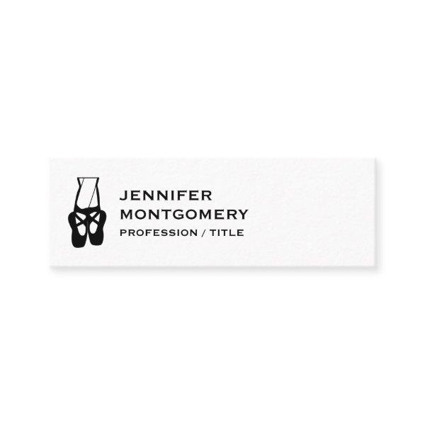 Cute Black & White Ballet Slippers En Pointe Mini