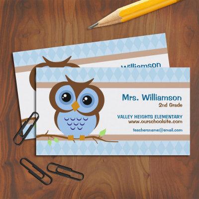 Cute Blue Owl Teacher