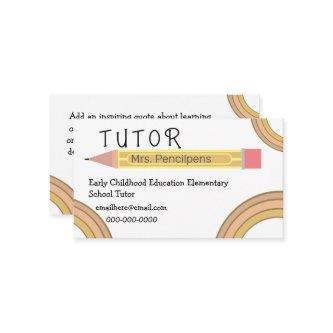 Cute Boho Rainbows Tutor Teacher