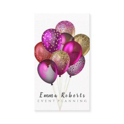 Cute Bokeh and Rose Gold Sequin Event Planner Busi