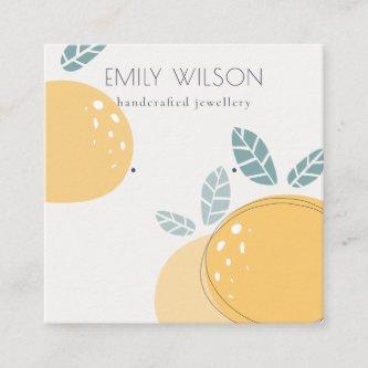 Cute Bold Abstract Fruity Lemon Earring Display Square