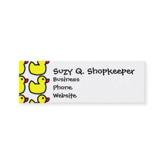 Cute Bright Yellow Rubber Ducky Pattern Mini
