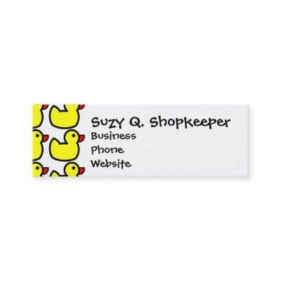 Cute Bright Yellow Rubber Ducky Pattern Mini