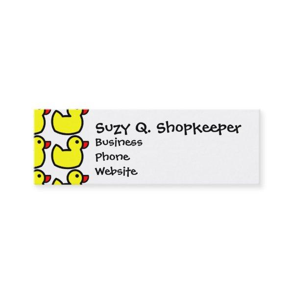 Cute Bright Yellow Rubber Ducky Pattern Mini