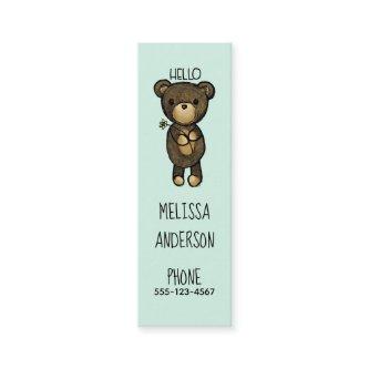 Cute Brown Bear Holding a Yellow Flower Mini