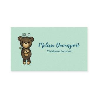 Cute Brown Bear with Yellow Flower