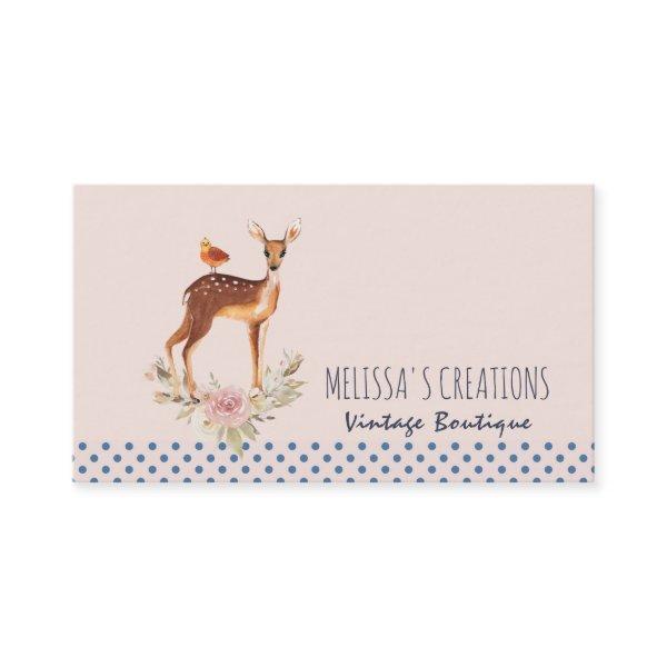 Cute Brown Watercolor Deer Rustic Elegance