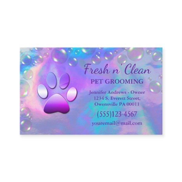 Cute Bubbles Incandescent Dog Paw Grooming Service