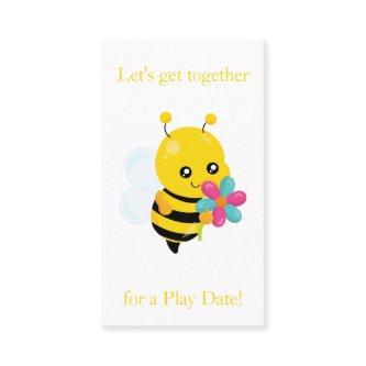 Cute Bumble Bee Playdate Calling Card