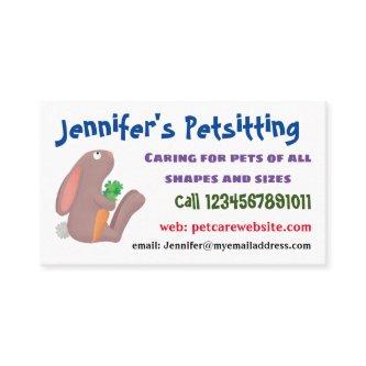 Cute bunny rabbit sitting with carrot cartoon
