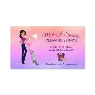 Cute Cartoon Maid Cleaning Services Gradient