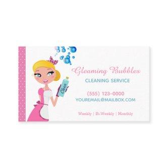 Cute Cartoon Maid House Cleaning Service