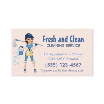 Cute Cartoon Maid House Cleaning Service