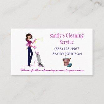 Cute Cartoon Maid Professional Cleaning Services
