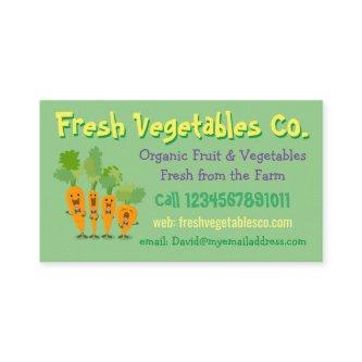Cute cartoon organic vegetable fruit grower