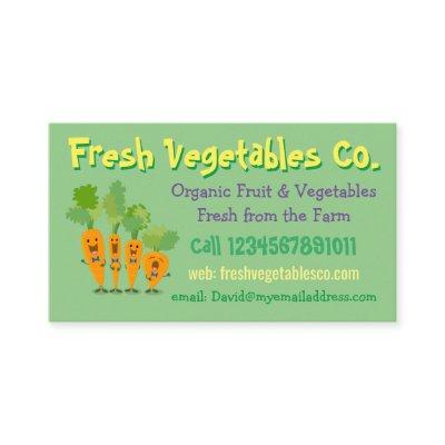 Cute cartoon organic vegetable fruit grower