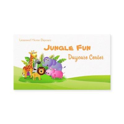 Cute Cartoon Safari Animals Child Daycare