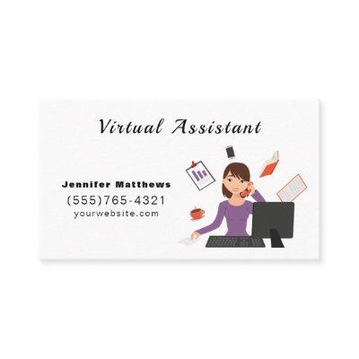 Cute Cartoon Virtual Assistant Secretary Office