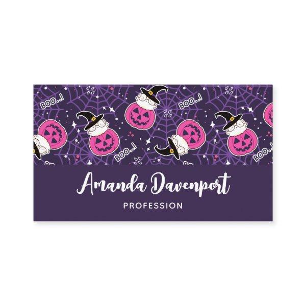 Cute Cats and Pumpkins Halloween Pattern