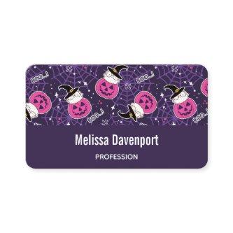 Cute Cats and Pumpkins Halloween Pattern