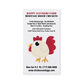 Cute Chicken Cartoon Egg or Poultry Farm