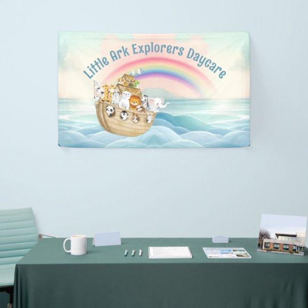 Cute Child Care Daycare Service Noah's Ark Banner