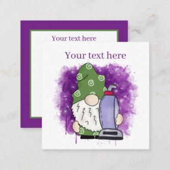 cute cleaning business add text gnome  note card